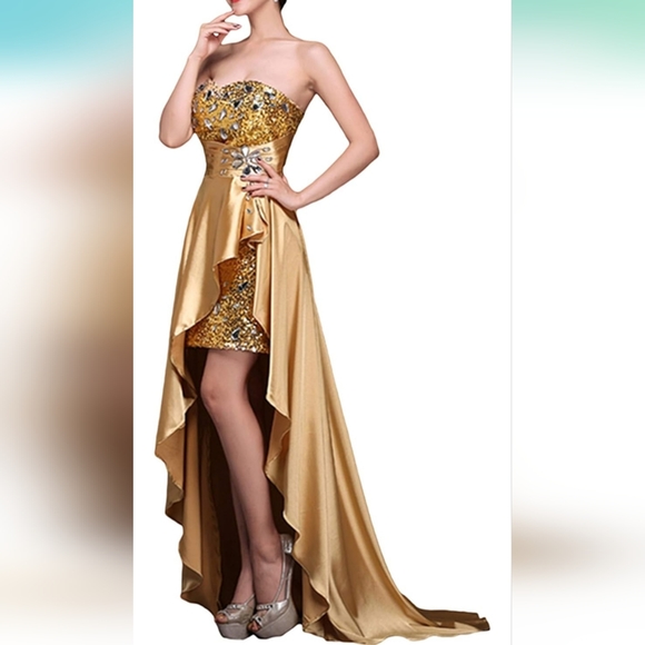 Rinestone knee length Cocktail dress - Picture 2 of 6